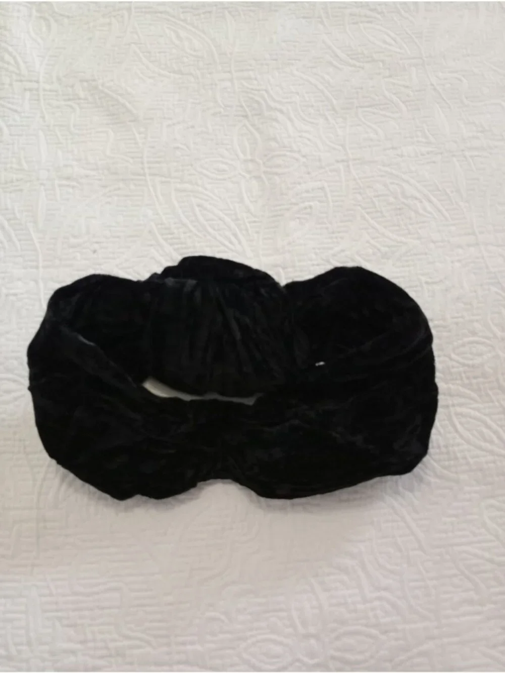 Eric Javits Black Velvet Knotted Headband